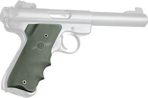 HOGUE GRIPS RUGER MKII/III - W/FINGER GROOVES OD GREEN