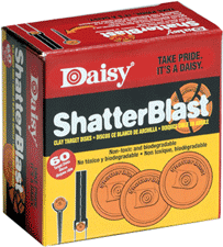 DAISY SHATTERBLAST TARGETS 2" - 60PK NON-TOXIC BIODERGRADABLE