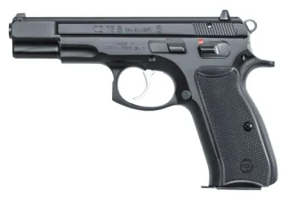 CZ 75B 9MM PISTOL BLACK FIXED SIGHTS, MANUAL SAFETY, 2-10RD MAGS
