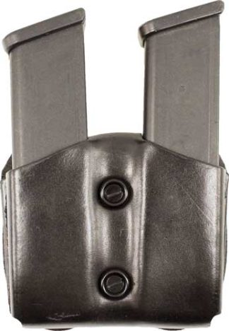 DESANTIS DOUBLE MAG POUCH OWB - LEATHER SIG P365 BLACK