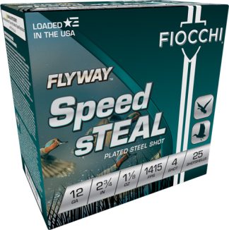 FIOCCHI FLYWAY 12GA 2.75" - 1-1/8OZ #4 1415FPS 25RD 10BX/C