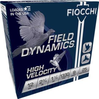 FIOCCHI 12GA 2.75" 1-1/4OZ - #9 1330FPS 25RD 10BX/CS