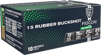 FIOCCHI RUBBER BUCK 12GA 2.75" - 15-PELLET 10RD 25BX/CS