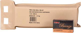 PMC 223 REM 55GR FMJ-BT - 200RD BATTLE PACK  5BP/CS