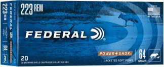FEDERAL POWER-SHOK 223 REM - 64GR SP 20RD 10BX/CS