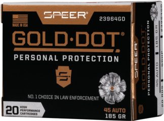 SPEER GOLD DOT 45 ACP - 185GR GDHP 20RD 10BX/CS