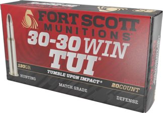 FORT SCOTT 30-30 WIN 130GR TUI - SOLID COPPER 20RD 10BX/CS