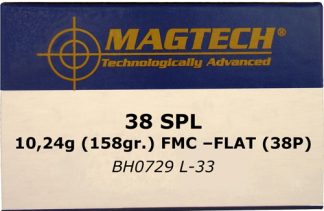 MAGTECH 38 SPECIAL 158GR LEAD - FMJ FLAT 50RD 20BX/CS