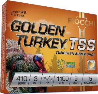 FIOCCHI GOLDEN TURKEY TSS 410 - 3" 13/16OZ #9 5RD 10BX/CS