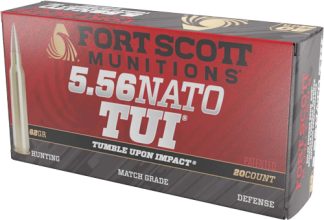 FORT SCOTT 5.56X45 62GR TUI - SOLID COPPER 20RD 25BX/CS
