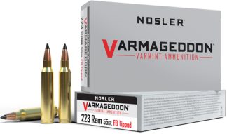 NOSLER VARMAGEDDON 223 REM - 55GR FBT 20RD 20BX/CS