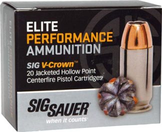 SIG AMMO 40SW 180GR ELITE - V-CROWN HP 20RD 10BX/CS