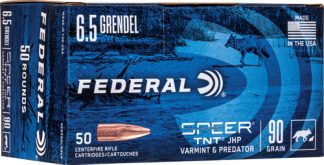 FEDERAL AE 6.5 GRENDEL 90GR - JHP 50RD 10BX/CS