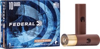 FEDERAL POWER SHOK 10GA 3.5" - 1.75OZ RIFLED SLUG 5RD 50BX/CS