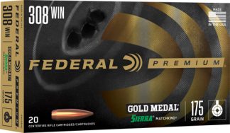 FEDERAL GOLD MEDAL 308 WIN - 175GR MATCHKING 20RD 10BX/CS