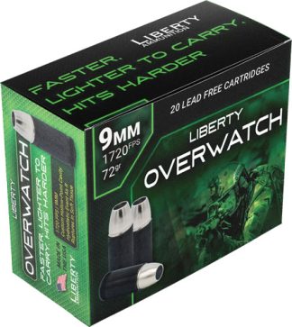 LIBERTY OVERWATCH 9MM LUGER - 72GR HP 20RD 10BX/CS