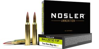 NOSLER BT 7MM REM MAG 160GR - BALLISTIC TIP 20RD 10BX/CS