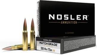 NOSLER MATCH GRADE 308 WIN - 175GR HPBT 20RD 10BX/CS