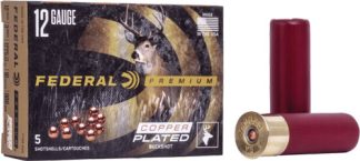 FEDERAL PREMIUM 12GA 3" 00 - BUCK 15 PELLETS 5RD 50BX/CS