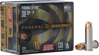 FEDERAL 38 SPECIAL+P 130GR - HYDRA-SHOK JHP 20RD 10BX/CS