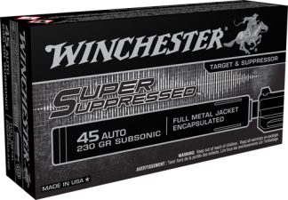 WINCHESTER SUPER SUPPRESSED - 45 ACP 230GR FMJ 50RD 10BX/CS
