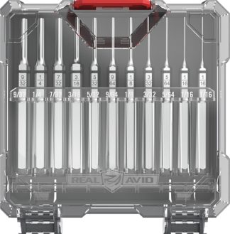 REAL AVID ACCU-PUNCH SET - 11 PIECE ROLL PIN PUNCH SET