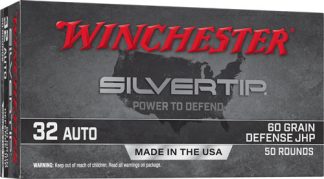 WINCHESTER SILVERTIP 32 ACP - 60GR HP 50RD 10BX/CS
