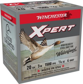 WINCHESTER XPERT STEEL 20GA 3" - 7/8OZ #4 1500FPS 25RD 10BX/CS