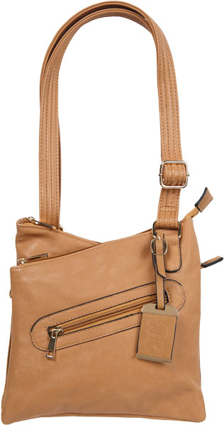 BULLDOG CONCEALED CARRY PURSE - CROSS BODY STYLE TAN