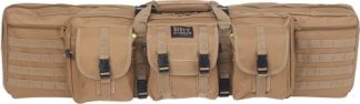 BULLDOG 37" 2 GUN TACTICAL CSE - 3 LARGE ACCESSORY POCKETS TAN