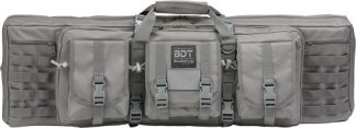 BULLDOG 43" 2 GUN TACTICAL CSE - 3 LARGE ACCESSORY POCKETS GREY