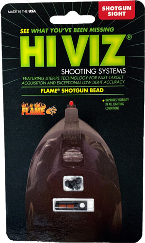 HIVIZ FLAME SHOTGUN RIB FRONT - SIGHT W/RED LITEPIPE