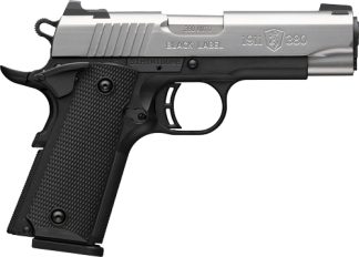 BROWNING 1911-380 STAINLESS - 380ACP 3.58"COMP 8RD BLK/SS