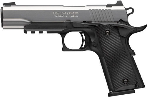 BROWNING 1911-380 SS 380ACP - 4.25"FS 8RD BLK/SS W/RAIL - Image 2