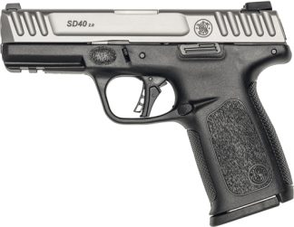S&W SD40 2.0 40SW 4" FS 14-SH - SILVER SS SLIDE/BLACK POLYMER