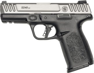 S&W SD40 2.0 40SW 4" FS 10-SH - SILVER SS SLIDE/BLACK POLYMER