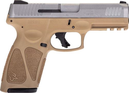TAURUS G3 9MM 17-SHOT 3-DOT - ADJ. TAN/STAINLESS POLYMER - Image 2