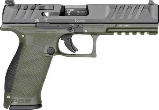 WALTHER PDP OR 9MM 4.5" - 18-SHOT GREEN POLYMER FRAME