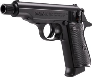 WALTHER PP SD 32ACP BLACK 8RD - THREADED BARREL BLACK GRIPS