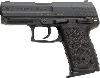 HK USP45 COMPACT V1 45ACP - 3.94" BBL 2-8RD BLACK