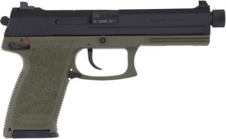 HK MARK 23 V1 DA/SA 45ACP - 5.87" BBL 2-12RD BLACK/GREEN