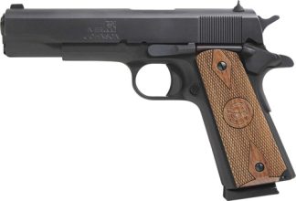 IVER JOHNSON 1911A1 STANDARD - 38 SUPER 5" FS MATTE WOOD