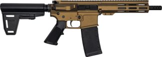 GLFA AR15 PISTOL W/BRACE 223 - WYLDE 7.5" NITRIDE BBL BRONZE