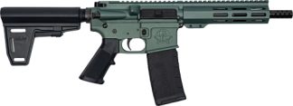 GLFA AR15 PISTOL W/BRACE 223 - WYLDE 7.5" NIT CHARCOAL GREEN