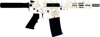 GLFA AR15 PISTOL 223 WYLDE - 7.5" S/S BBL SPLATTER WHITE