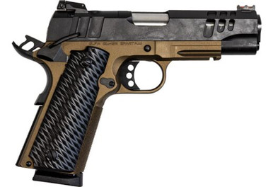 Great Lakes Firearms GL1911-45CSSBRZ 1911 4.25" 8+1 Black/SS Barrel/Bronze