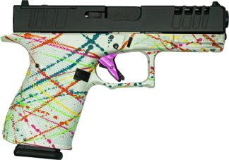 GLFA 19 STRIKER 9MM 4" 15 SHOT - BLK SLIDE SPLATTER WHITE FRAME