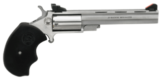 NAA "MINI-MASTER TARGET" 22WMR - 4"VR AS S/S BLACK RUBBER GRIPS