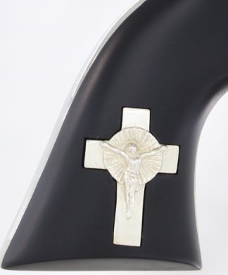 CIMARRON HOLY SMOKER 357MAG FS - 4.75" WHITE/SILVER CROSS BLACK