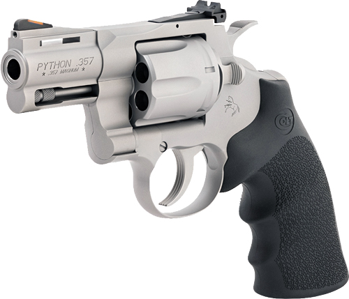 COLT PYTHON 357MAG 3" 6RD - MATTE STAINLESS HOGUE GRIPS